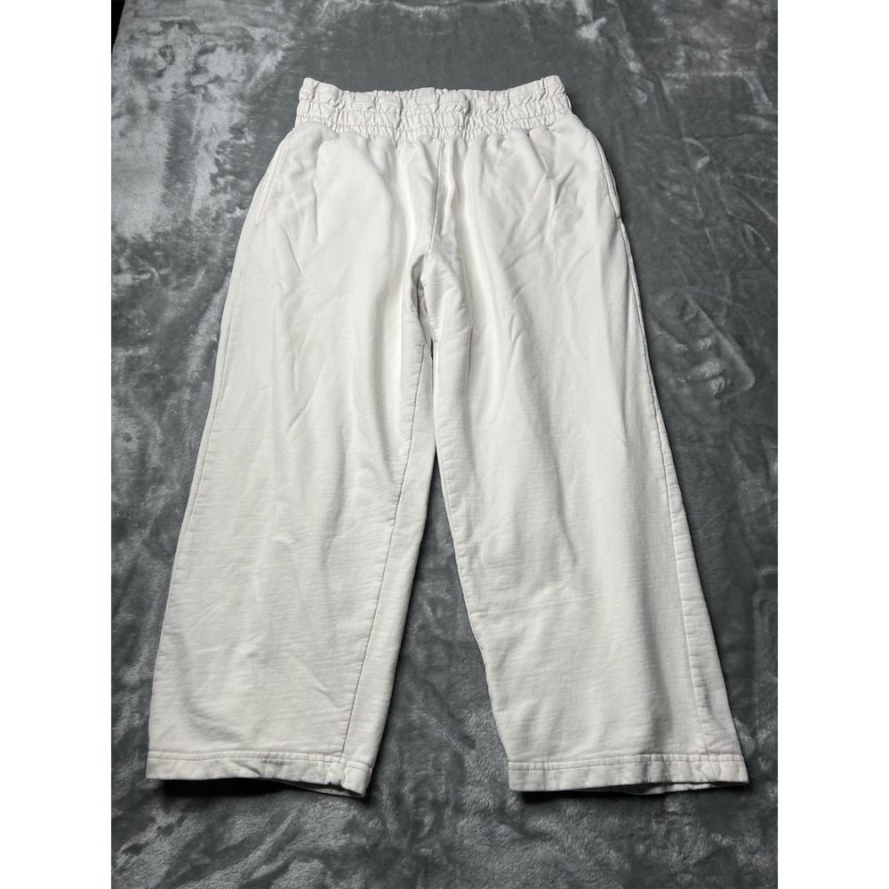 Out‎ From Under Pants Women Size Large Wide Leg White Lounge Elastic Cozy Yoga